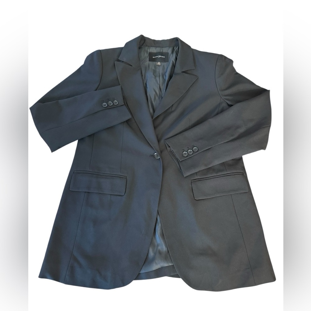 Banana Republic Long and Lean Blazer Suit Jacket Women’s 10 Black Corpcore
